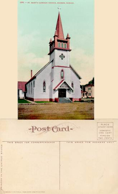 Postcard from St. Mary's Catholic Church, Eugene, Oregon