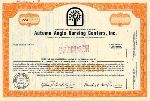 Autumn Aegis Nursing Centers, Inc. - Delaware 1969