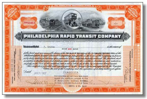 Philadelphia Rapid Transit Company 1920's - Double decker bus vignette