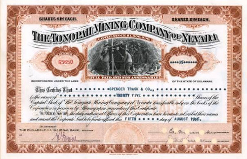 Tonopah Mining Company of Nevada - 1945