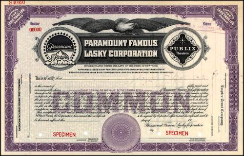 Paramount Famous Lasky Corporation - New York