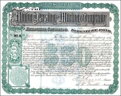 Union Leasing and Mining Company 1896 - Leadville, Colorado