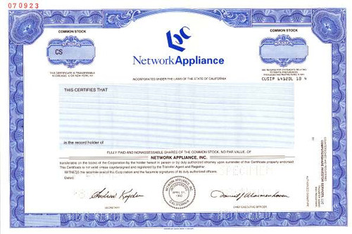 Network Appliance, Inc. - California