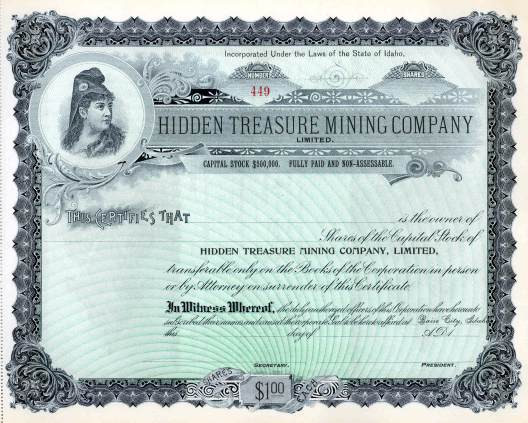 Hidden Treasure Mining Company, Limited Idaho