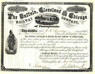 Nickel Plate New York, Chicago and St. Louis Railroad Company -  Scripophily.com, Collect Stocks and Bonds, Old Stock Certificates for  Sale, Old Stock Research, RM Smythe