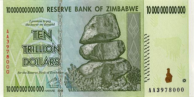 ZIMBABWE 1 MILLION DOLLAR BANKNOTE, 2008, NEW–