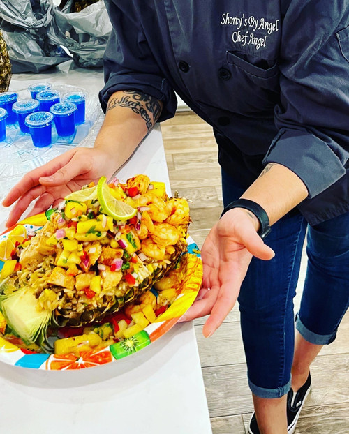 Caribbean Pineapple Bowl Dinner