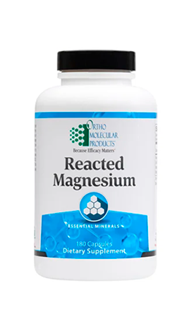 Ortho Molecular Reacted Magnesium 180 count (front)