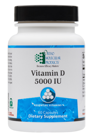 Ortho Molecular Vitamin D 5000 IU 120 capsules (front)