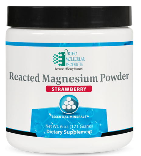 Ortho Molecular Reacted Magnesiumm Powder (Strawberry) 6oz (front)