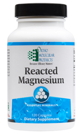 Ortho Molecular Reacted Magnesium 120 capsules (front)