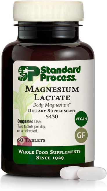 Standard Process Magnesium Lactate 90 Capsules | Magnesium Dietary Supplement
