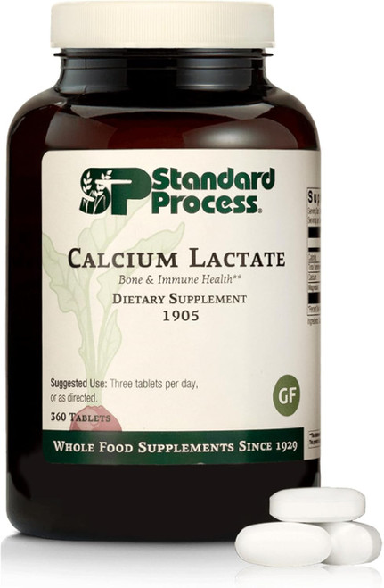 Standard Process Calcium Lactate 360 Tablets | Calcium & Magnesium Supplement