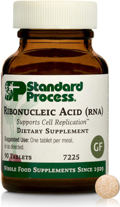 Standard Process Ribonucleic Acid (RNA) - RNA Supplement with Calcium, and Magnesium Citrate - Vegetarian, Gluten Free - 90 Tablets