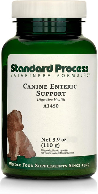Standard Process Canine Enteric Support - Digestive System Support for Dogs - Nutritional Dog Supplement for Gut Health Support - Canine Supplement Formula to Aid Healthy Digestion - 110 g