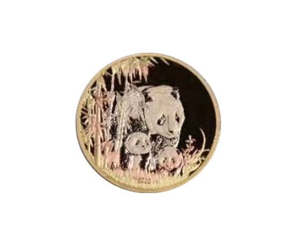 China 2022 Panda Tri-metal Commem. SICF - Round Shaped