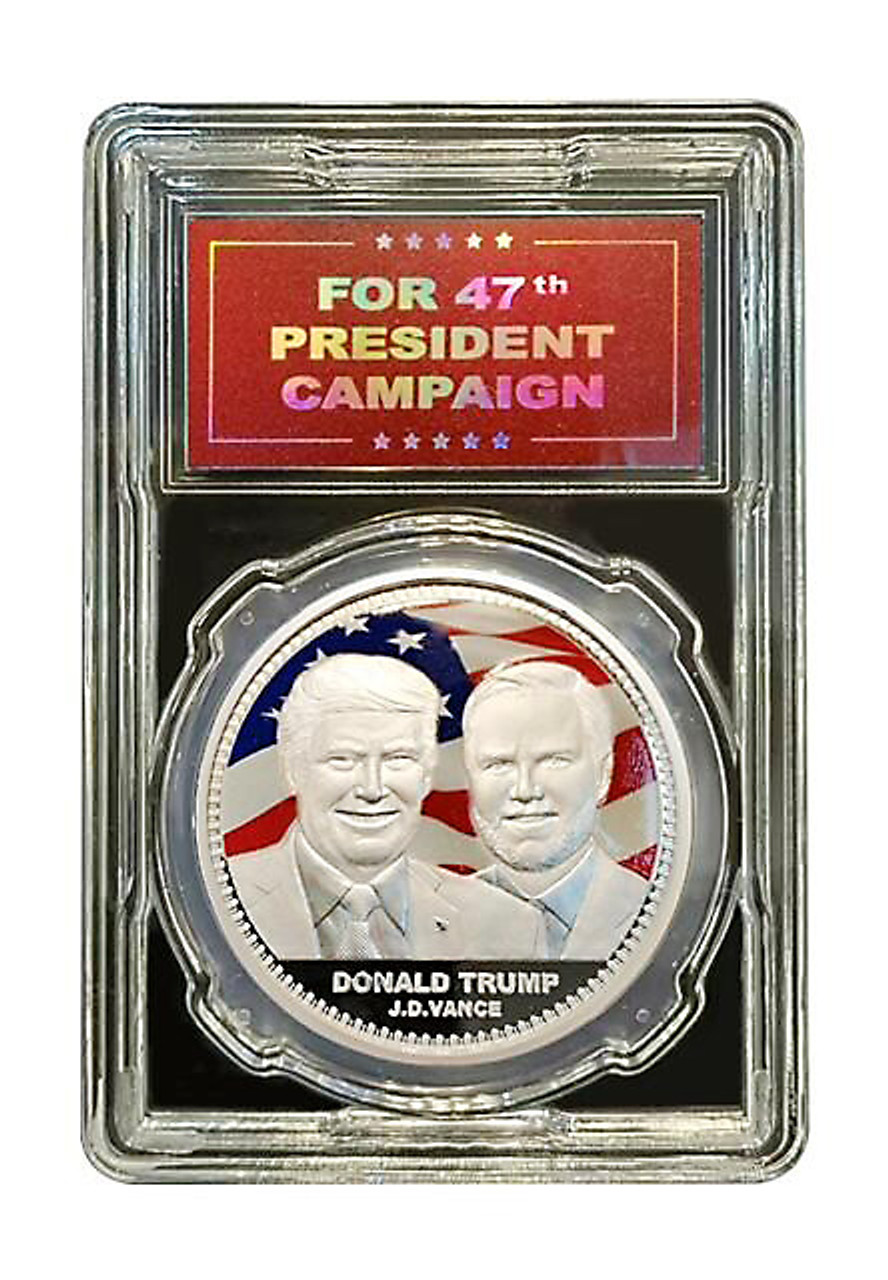 USA 2024 Trump and Vance Silver Plated Commemorative - For