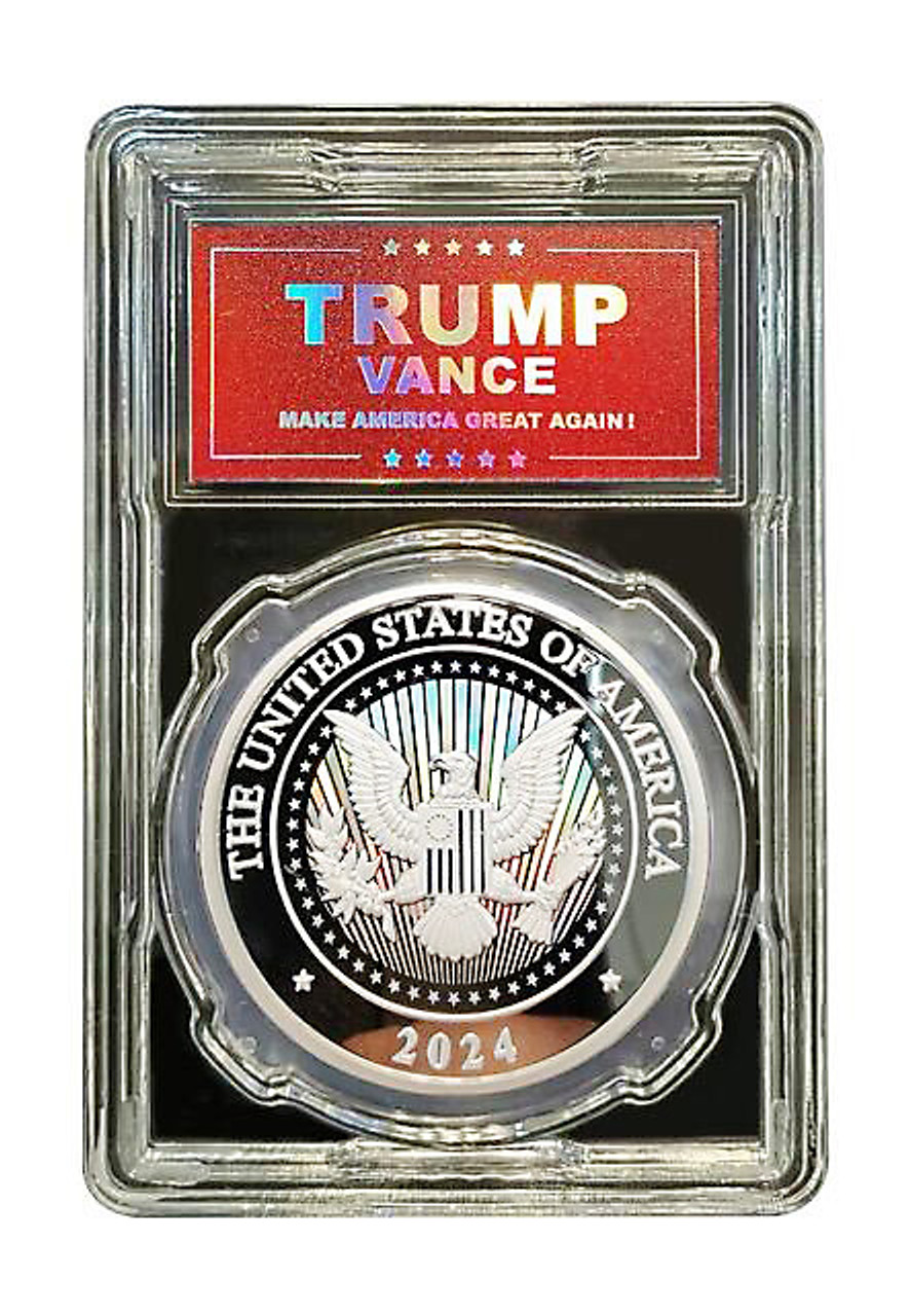 USA 2024 Trump and Vance Silver Plated Commemorative - For