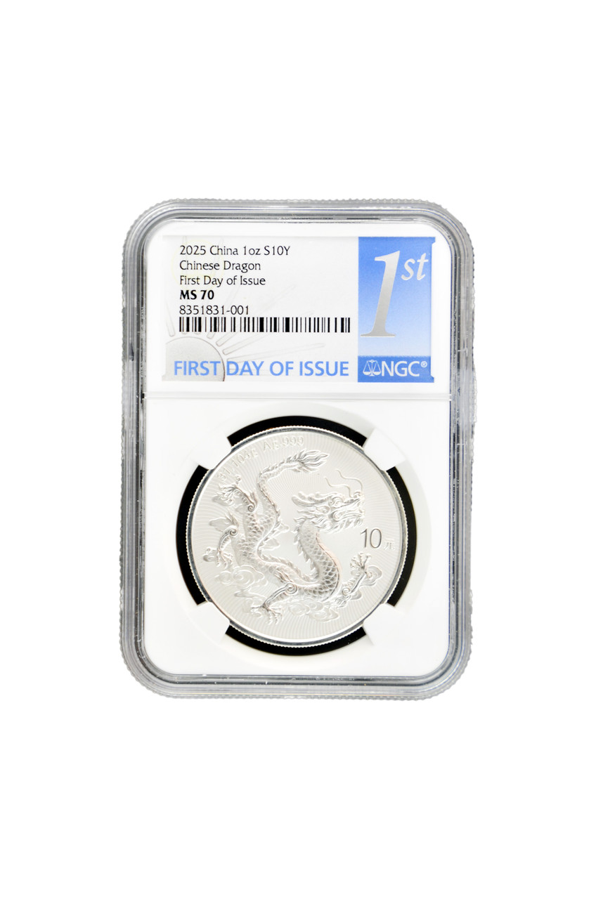 最高鑑定 NGC MS70 2022 フィジー 赤い竜 1oz銀貨 鑑定済