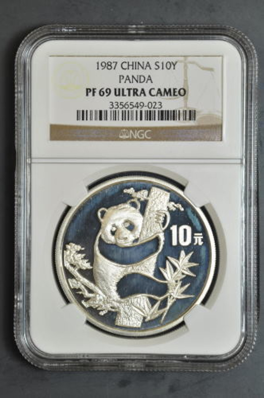 China 1987 Panda 1 oz Silver Proof Coin - NGC PF-69 Ultra Cameo