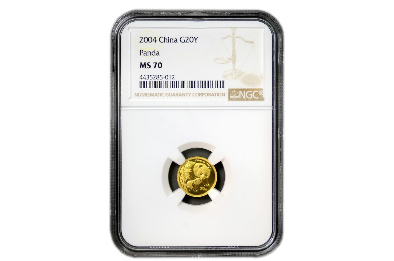 China 2004 Panda 1/20 oz Gold Coin - NGC MS-70 - Panda America