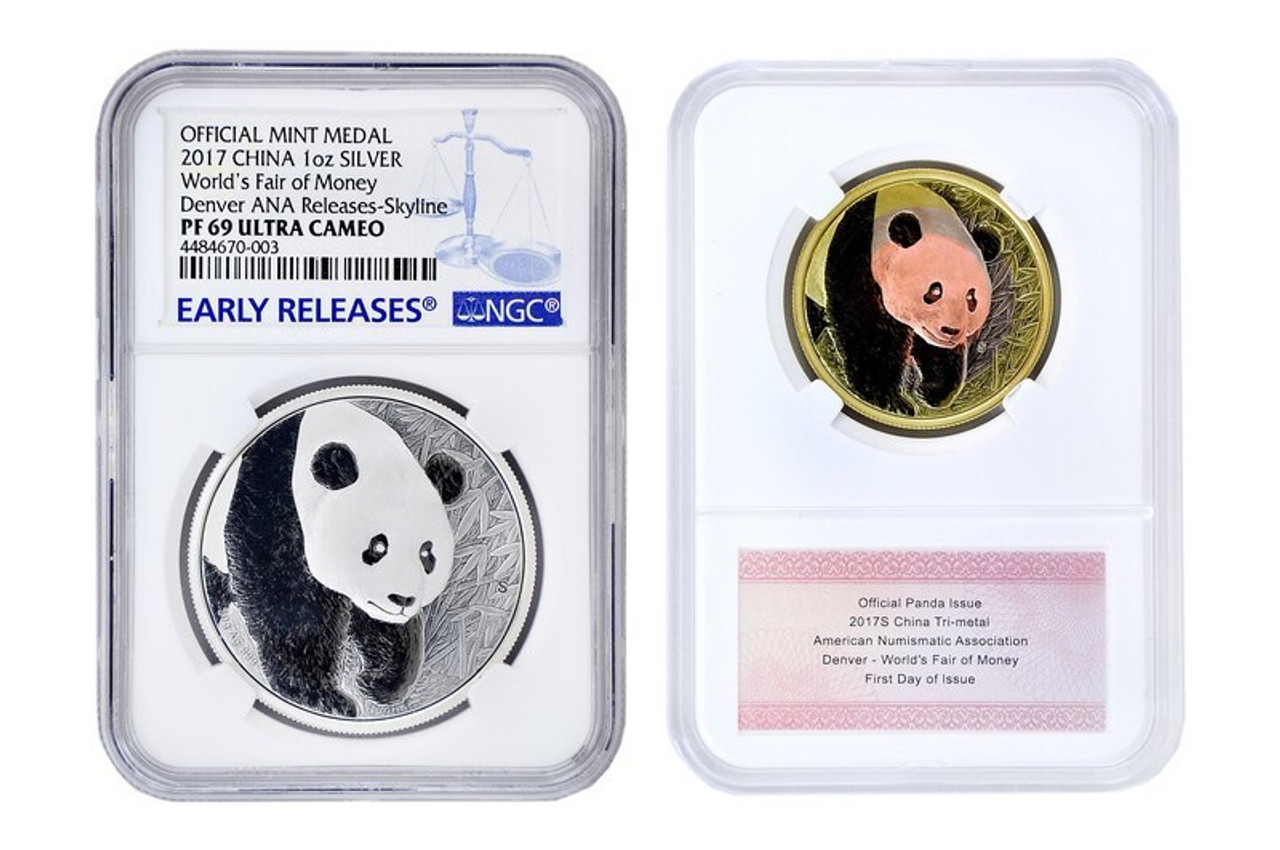 China 2017 Panda ANA Denver - World's Fair of Money - 30 grams