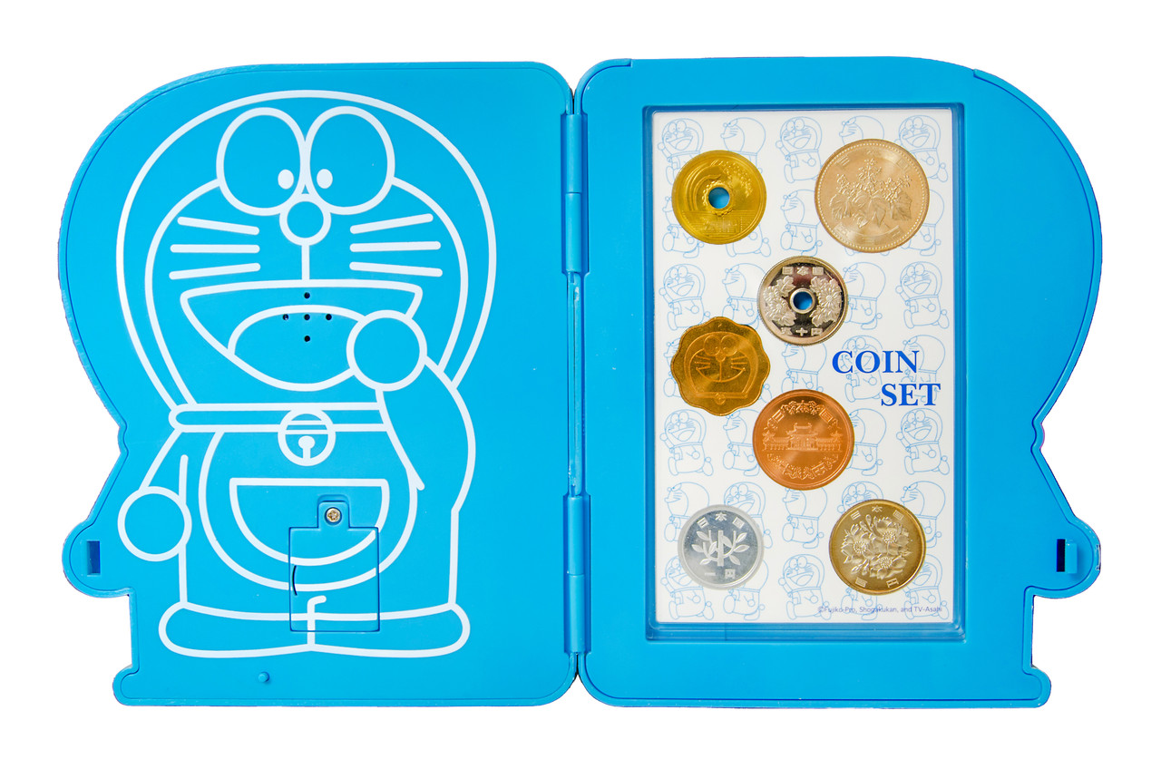 Japan 2005 Anniversary of Doraemon Mint BU 7-Coin Set - 硬貨