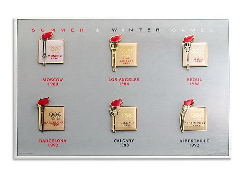 1980-1992 Official Olympic 6-Pin Issued by the International Olympic Committee