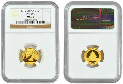 China 2011 Panda 1/10 oz Gold Coin - NGC MS-70 - Panda America