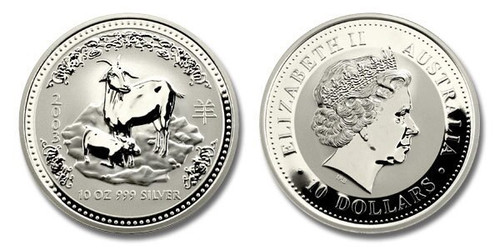 Australia 2015 Year of the Goat 1 oz Silver BU Coin - Series II