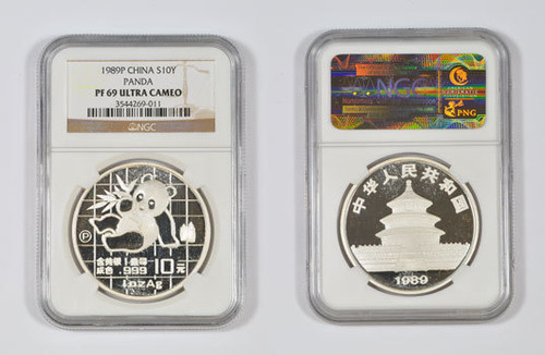 China 1989 Panda 1 oz Silver Coin - NGC PF-69 Ultra Cameo