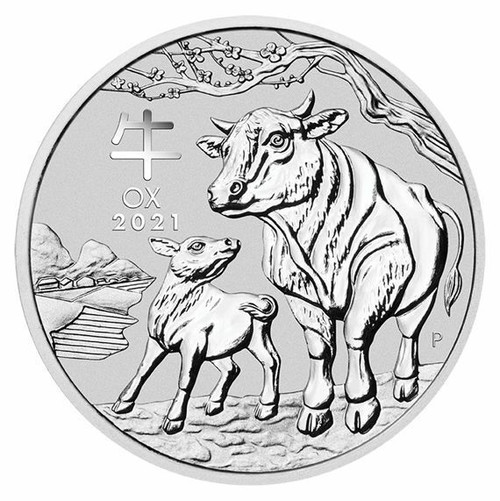 Australia 2021 Year of the Ox 1 oz Silver BU Coin - Series III