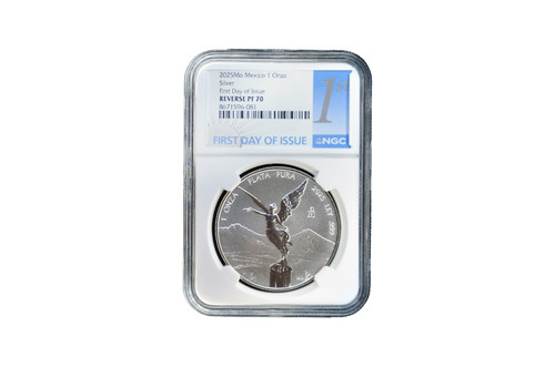 Mexico 2025 Libertad 1 oz Silver Proof Coin - NGC Reverse PF-70 - First Day of Issue