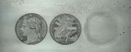 France 1878 Paris Exposition Award Medal - Vignette Plate