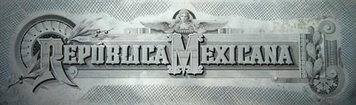 Mexico Republica Mexicana - Title Vignette Plate