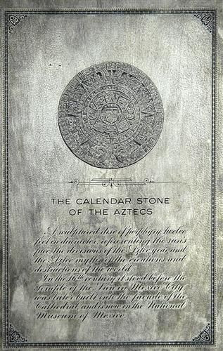 Mexico The Calendar Stone of the Aztecs - Vignette Plate