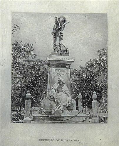 Nicaragua 1910 Young Hero of Nicaragua - Currency Vignette Plate