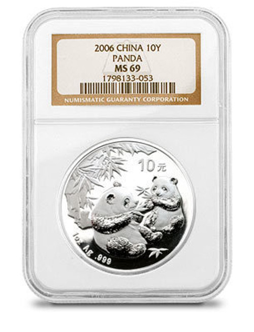 China 2006 Panda 1 oz Silver Coin - NGC MS-69