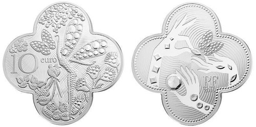 France 2016 110th Anniversary of Van Cleef and Arpels 10 Euro Silver Proof Coin
