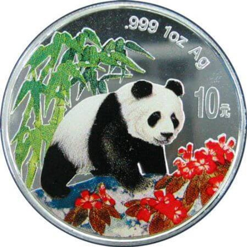China 1997 Panda 1 oz Silver Colorized Proof Coin
