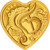 China 2022 Auspicious Culture Series - Love - 3 grams Gold and 30 grams Silver Proof 2-coin Set - Heart Shape