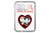 China 2024 Panda 1 oz Silver Proof with "I Love You" - NGC PF-70 Ultra Cameo - Heart Shaped - Valentine Series