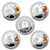 China 2008 Beijing Olympic Games Silver 4-Coin Set - Series I