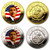Liberia 2009 Barack Obama dollar5 Dollar Coins - Gold and Silver Plated
