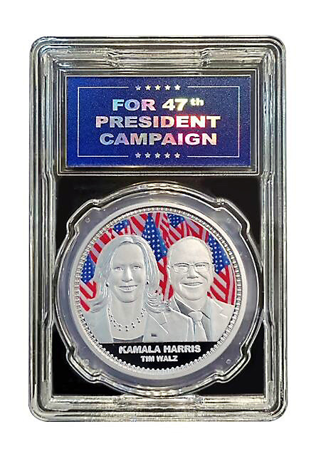 大統領シリーズ 記念硬貨 6枚セット ウィリアム・H・ハリソン 1841年 USA 2024 Harris and Walz Silver Plated Commemorative - For 47th