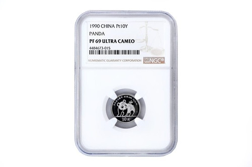 China 1990 Panda 1/10 oz Platinum Proof Coin - NGC PF-69 Ultra Cameo