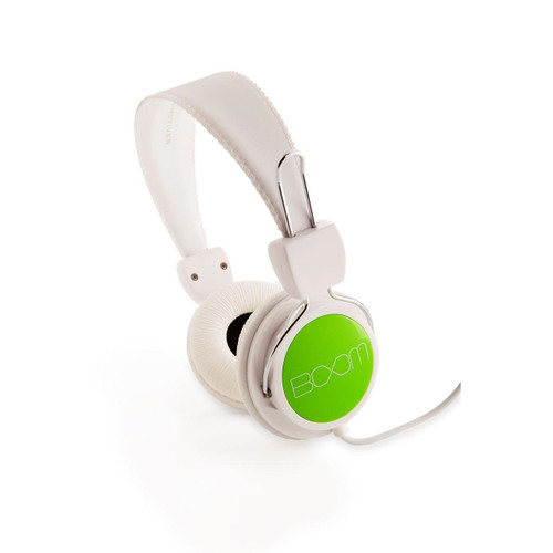 BOOM Renegade On-Ear Headphones (White/Green)