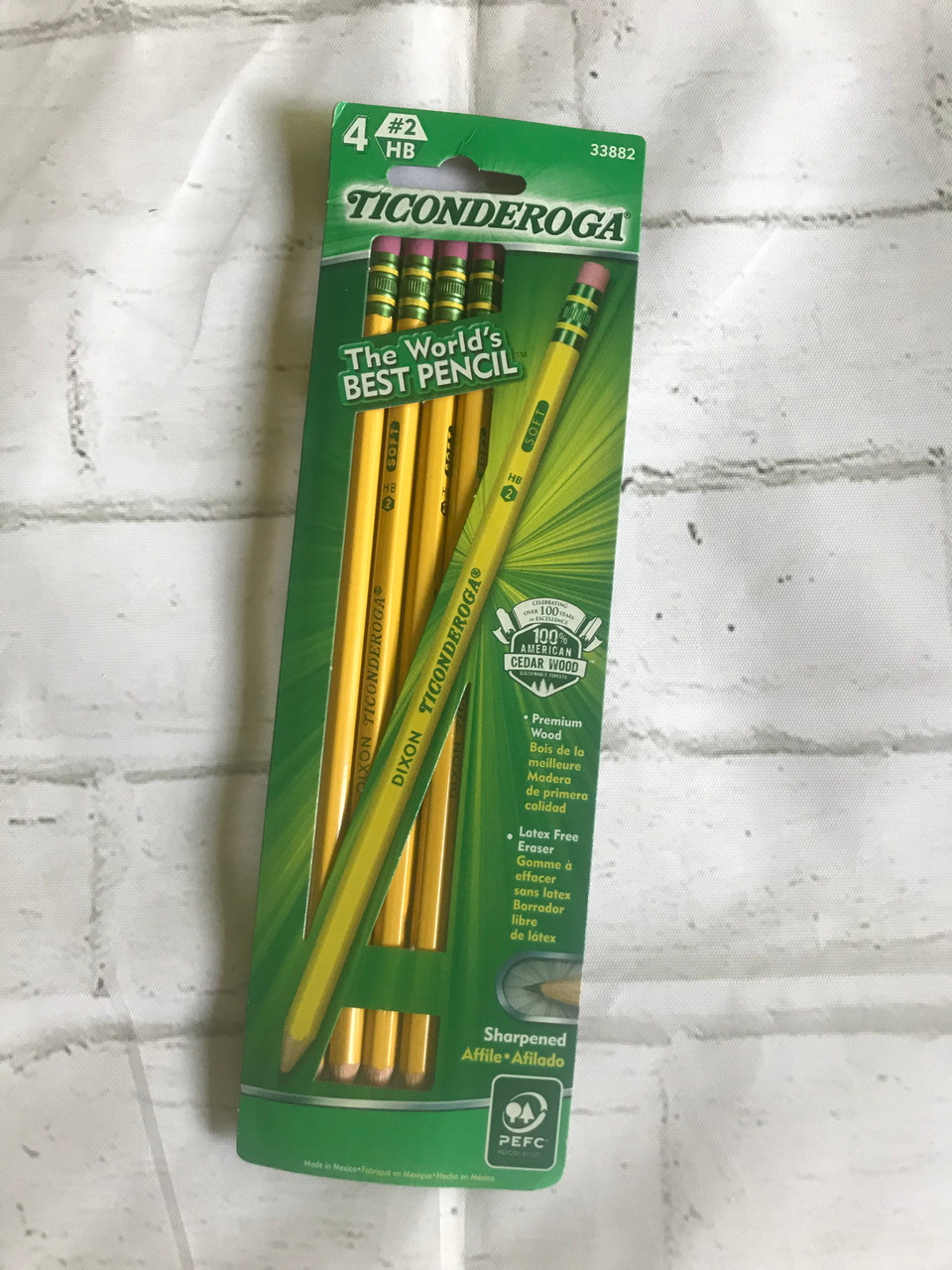 TICONDEROGA Pencils, Wood-Cased, Pre-Sharpened, Graphite #2 HB Soft,  Yellow, 4-Pack - The Highlanders Shop