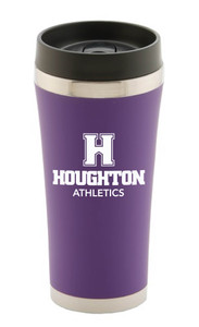 purple tumbler with white H Houghton Athletics
