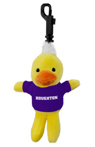 duck keychain wearing purple Houghton tee